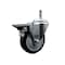 Service Caster 4'' Black Poly Wheel Swivel 7/16'' Grip Ring Stem Caster with Brake SCC-GR20S414-PPUB-BLK-PLB-716138 - alternate 1